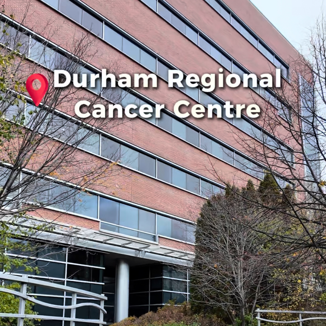 The outside of the Durham Regional Cancer Centre.