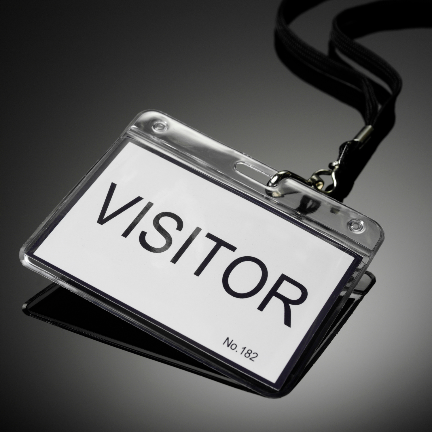Visitor identification tag used for authorized entry within hospital premises