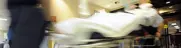 Blurred motion image of patient rushed on stretcher to emergency care