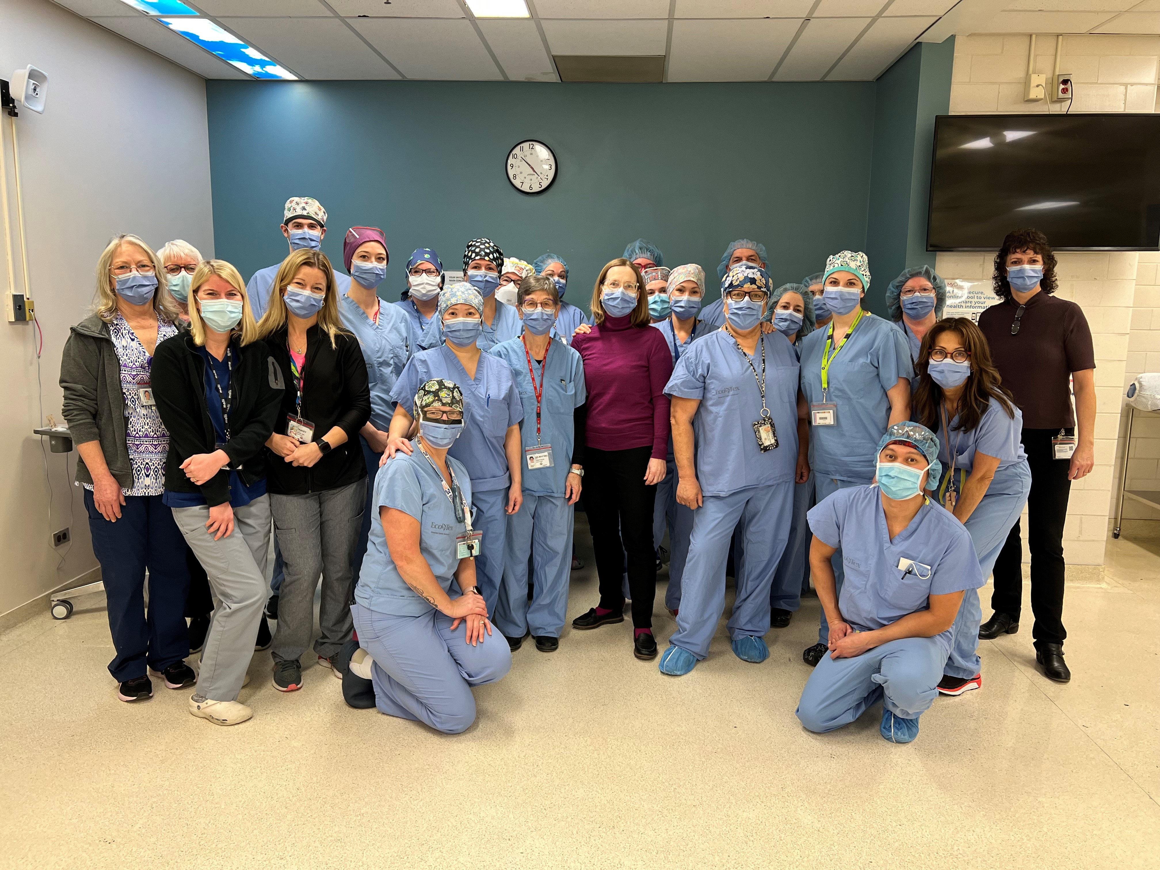 Lakeridge Health’s surgical team receives national award for excellence in surgical care. Pictured is the surgical team from Oshawa Hospital taken on January 10, 2023.