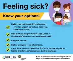 “Feeling Sick” poster advising symptoms monitoring and seeking timely medical attention